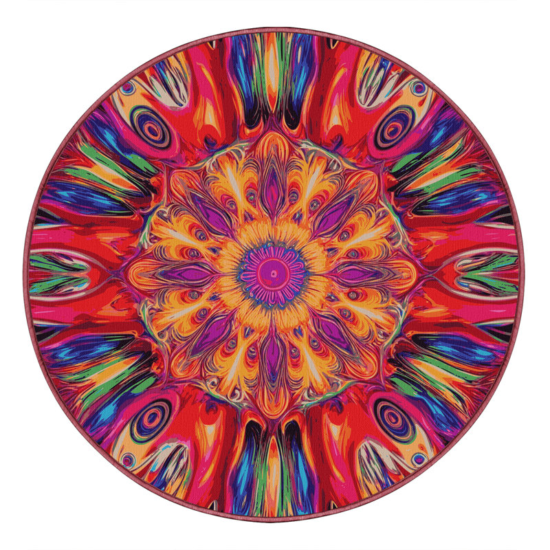 Neon Reverie Rug, Round 4'