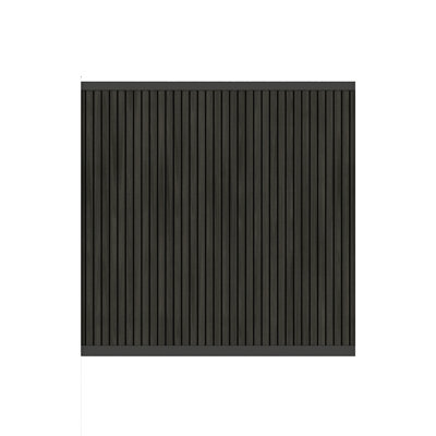 UltraEasy 6 ft. x 6 ft. Indian Ebony Composite European Style Vertical Fence Panel Kit with Black Frame