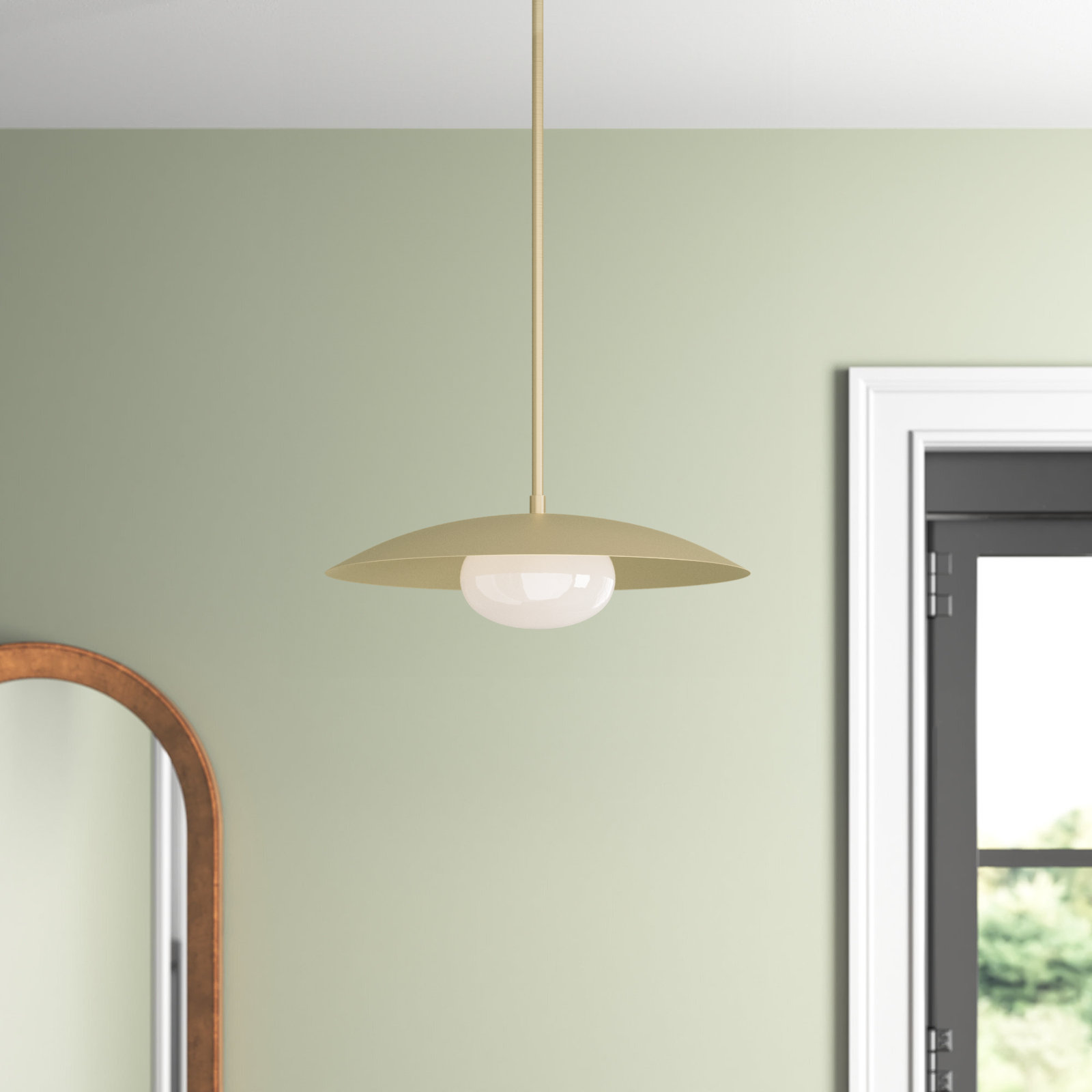 Del Single Light Metal Dimmable Pendant, Brass