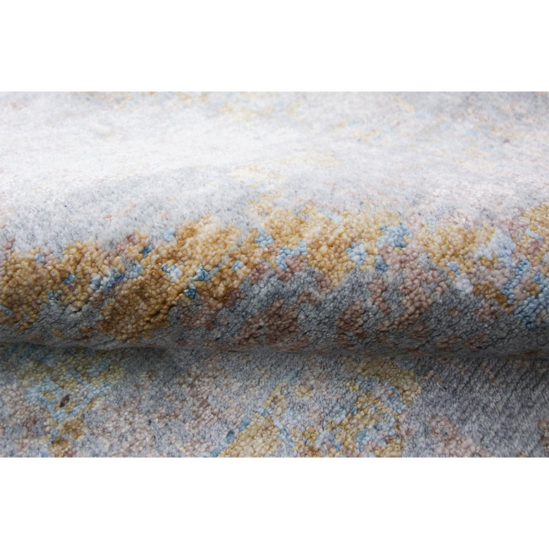 Hand Woven Wool Area Rug, Rectangle 6' x 9'
