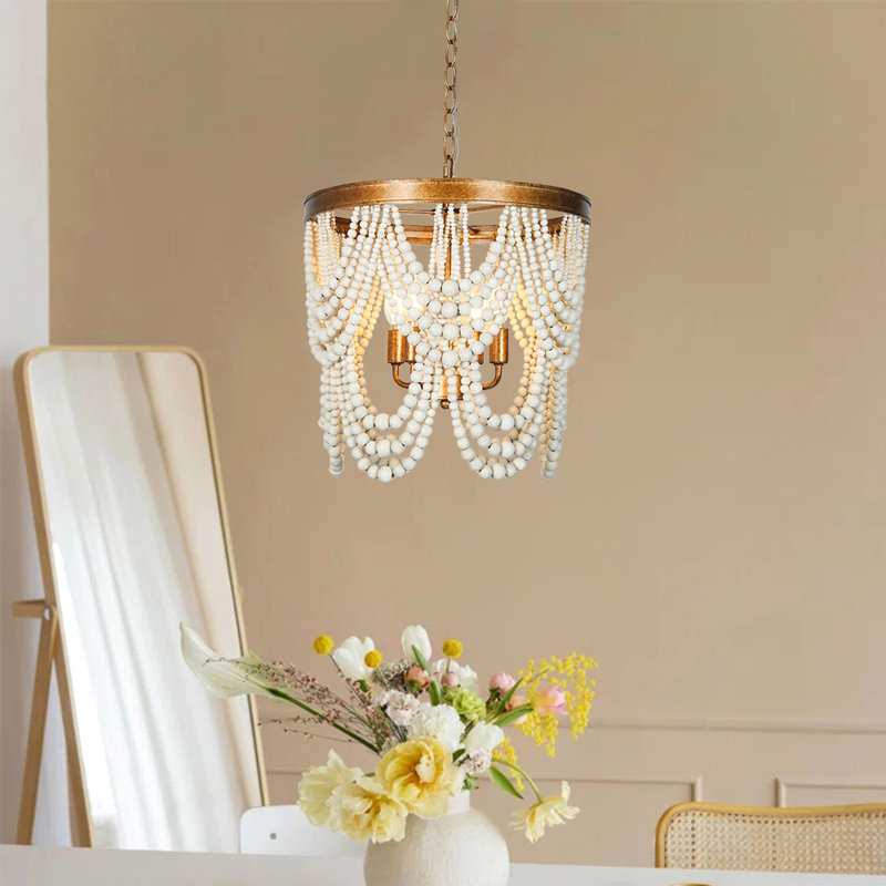 Lustre empire vieilli à 4 lumières Advith