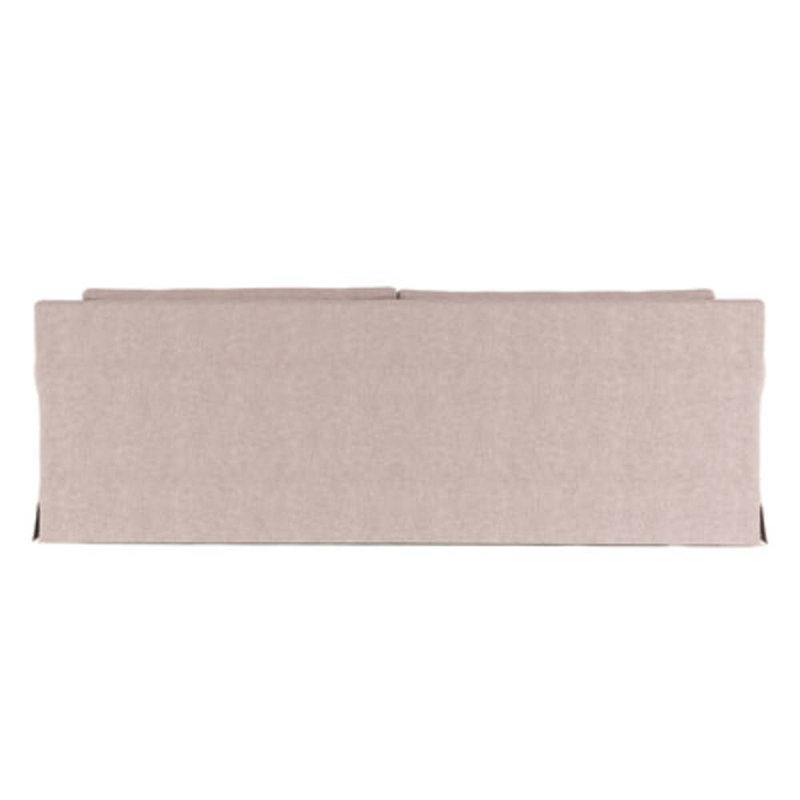 Canapé à accoudoirs arrondis Ludlow, H 34 po x l 84 po x P 42 po, Ébène, Peluche velours rosé
