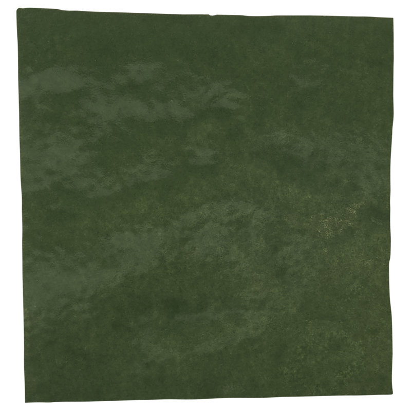 Virello 4x4 Glossy Ceramic Wall Tile, Forest Green