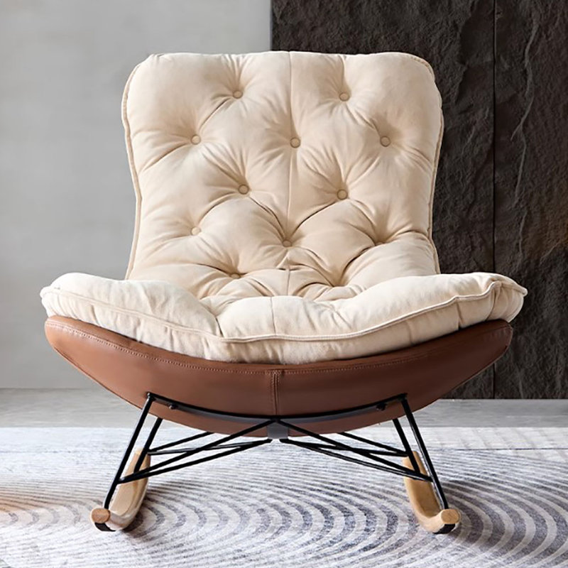 Italian light luxury cloth leisure rocking chair