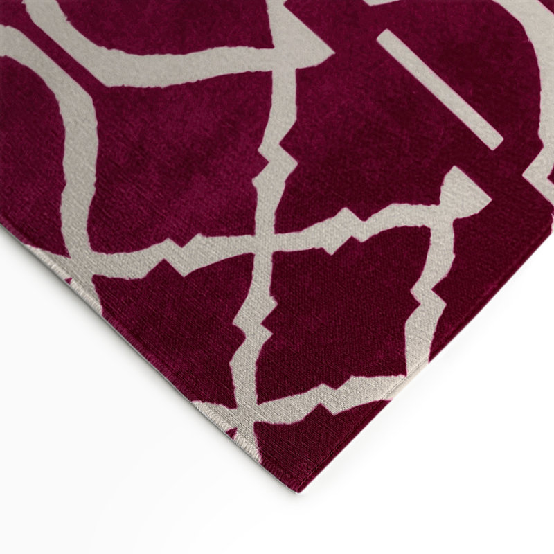 Tapis rouge intérieur et extérieur Trellis, Rectangulaire 3 pi x 5 pi