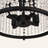 4-Light Black Crystal Semi-Flush Mount Ceiling Light