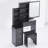 Compact and Practical Vanity Table Set with Extra Large Sliding Mirror and Multi-Layer Storage for Small Spaces-1444850228