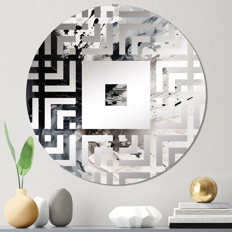 Heustis - Miroir mural carré, 23,6 po x 23,6 po