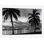 «1950s Night Skyline View Across The Bay, deux palmiers se profilant à l'avant-plan, Miami, Floride, États-Unis», reproduction de photo sur toile tendue