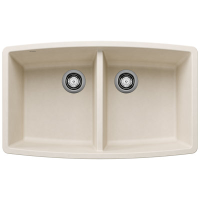 Performa SILGRANIT 33" 50/50 Double Bowl Undermount Kitchen Sink