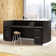 Cason Rectangle Solid Wood Reception Desk with Filing Cabinet