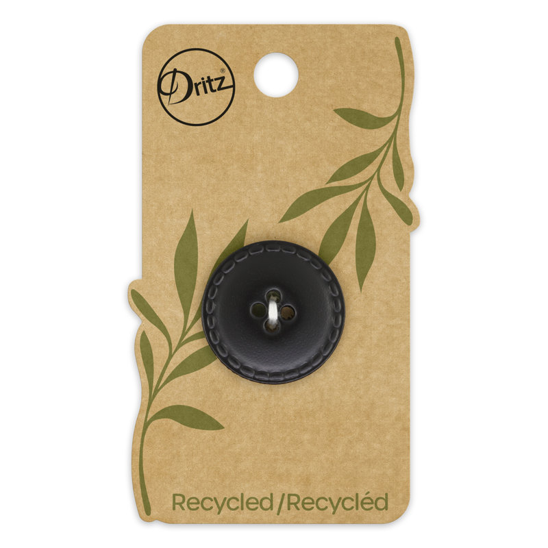 Bouton rond en cuir recyclé Dritz