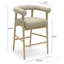 Tabouret de comptoir en cuir Spara-112677288