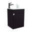 Meuble-lavabo flottant à une porte fixé au mur avec charnière européenne à fermeture en douceur pour un espace optimisé pour les salles de bain modernes-395817919