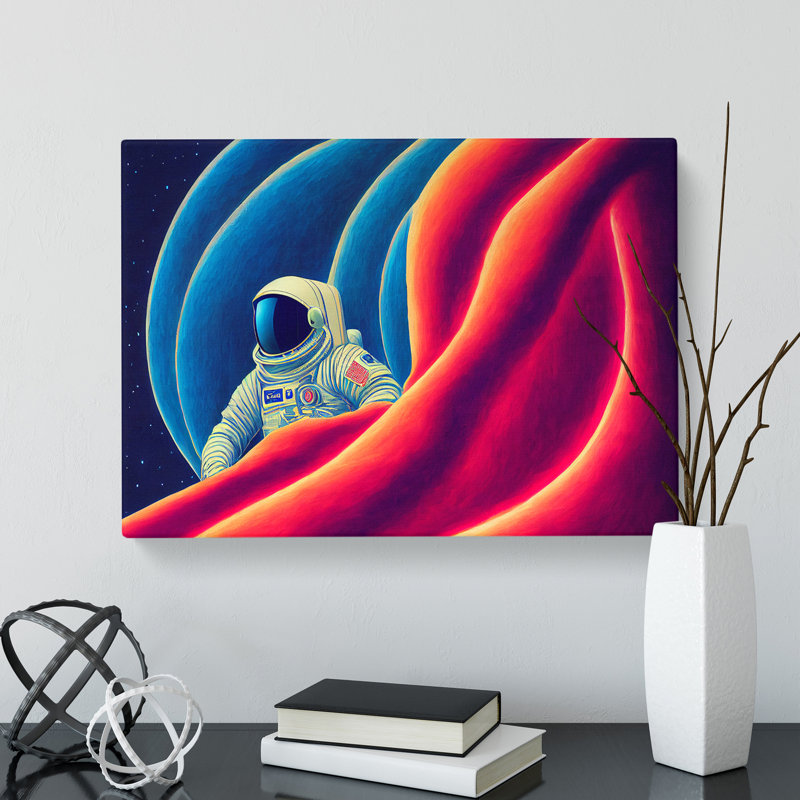 Surreal Astronaut - Wrapped Canvas Print, 35cm H x 50cm W x 3cm D