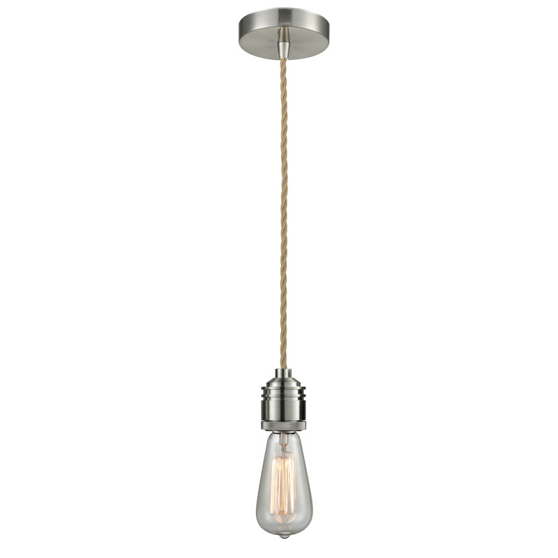 Cecil 1 - Light Single Pendant, Satin Nickel