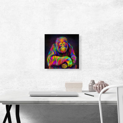" Orangutan Bornean Rainforest Ape Monkey " Painting Print