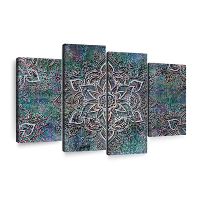 " Astral Mandala Abstract " 4 - Pieces