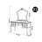 American style high-end retro dressing table