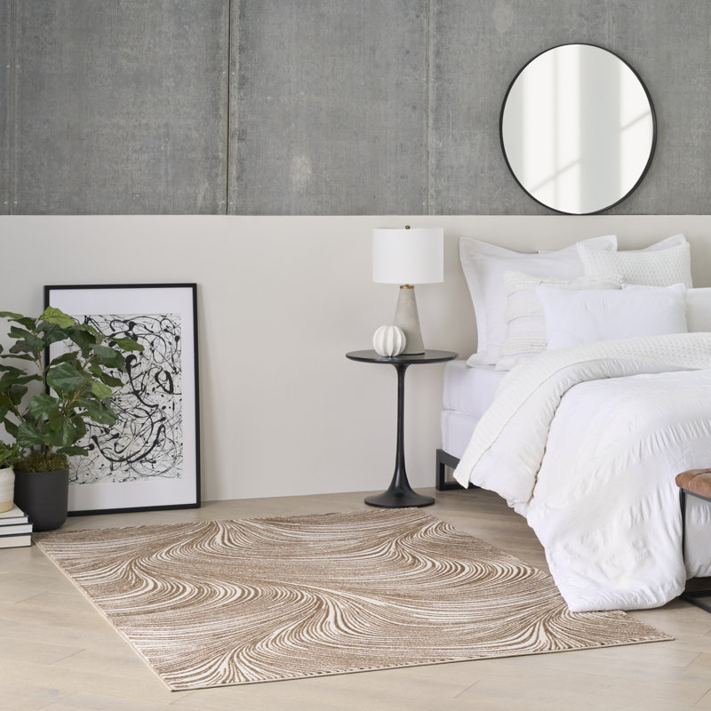 Tapis d'intérieur moderne DKNY Central Park West, Rectangle 3 pi 11 po x 5 pi 11 po, Beige/brun