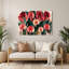 Art mural botanique en métal rouge Anthurium-1318453565
