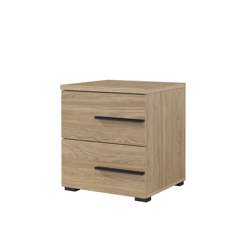 Blockus 45cm W Manufactured Wood Bedside Table, Left