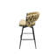 Tabourets de bar brun technique en cuir de 2. Tabouret pivotant à 360 °, structure, siège rembourré pour tabourets de bar, de café et de ferme 28 po. Cuir, base, avec