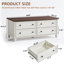 Ensemble de table basse et table de chevet 2 pièces Farmhouse, meubles de salon et de chambre à coucher en bois avec rangement caché, colonne romaine et base cylindrique-1018276258-1018276259