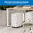 Mount-It Mobile File Pedestal Cabinet with 3 Drawers & Lock, Slim Design Under Desk Storage, White