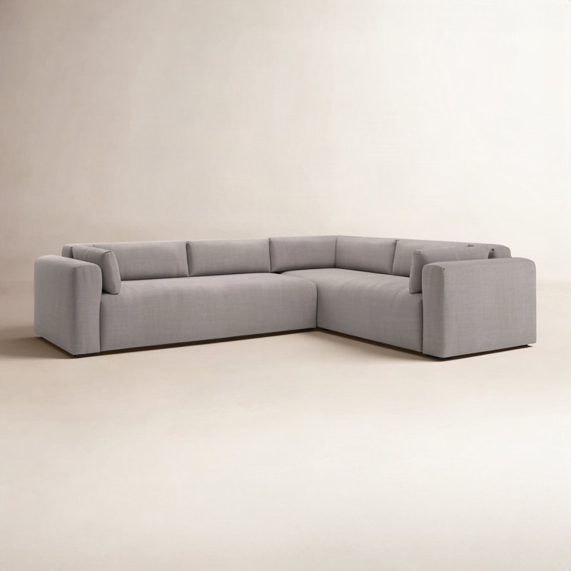 Freddie Sectional, Nevis Graphite Polyester Blend