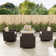 Arbedella Wicker 4 - Person Patio Conversation Sets with Cushions