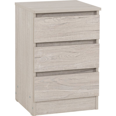Braunstein 3 Drawer Bedside Table