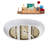59" Streamline Soaking Glossy White Freestanding Tub and Tray With Internal Drain-101413314