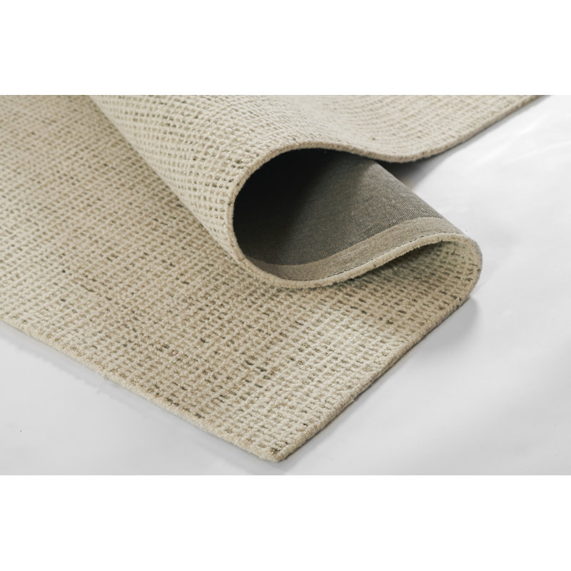 Thomas Hand Tufted Wool Abstract Area Rug in Blue/Ivory, Rectangle 2' x 3'