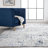 Electra Abstract Contemporary Blue/Gray High Low Pile Area Rug for Living Room, Dining Room, Bedroom-357130365