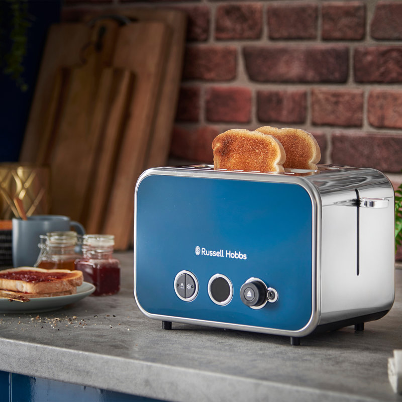 Russell Hobbs Distinctions 2 Slice Toaster, Ocean Blue