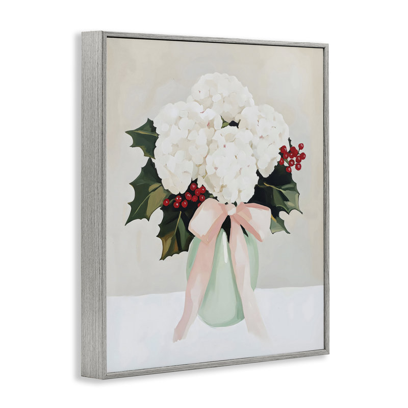 «Christmas Hydrangea Blooms», dessin de Arlington Prints, Estampe numérique Farmhouse, H 20 po x l 16 po