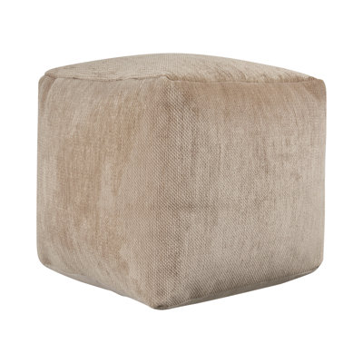 Collette Contemporary Solid Square Indoor Medium Pouf Ottoman