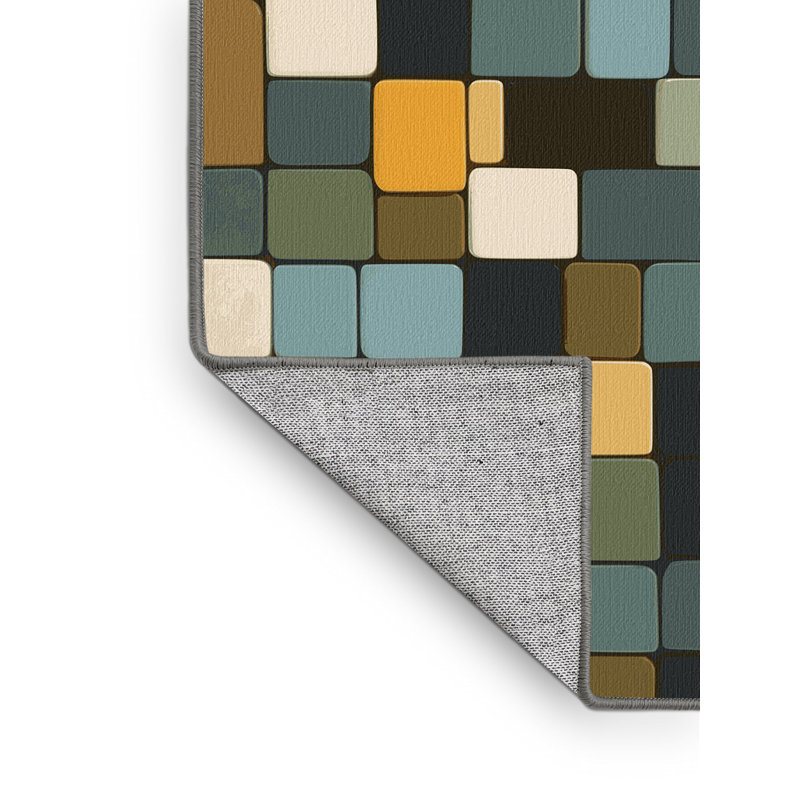 Angular Grids Rug, Round 8'