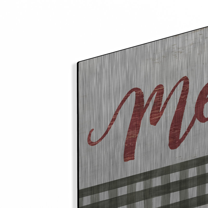 «Merry Christmas Gingham» par Cindy Jacobs, H 12 po x l 36 po