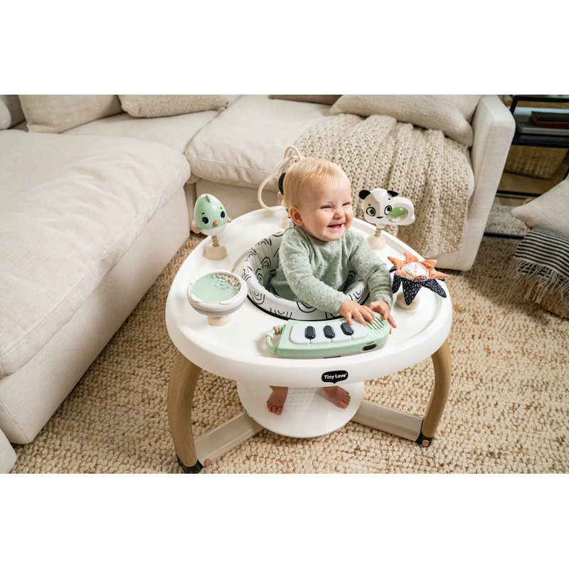 Tiny Love 5-in-1 Stationary Activity Center, Black and White Décor