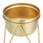Ensemble de 2 pots d'intérieur et d'extérieur en métal avec support amovible-60663462