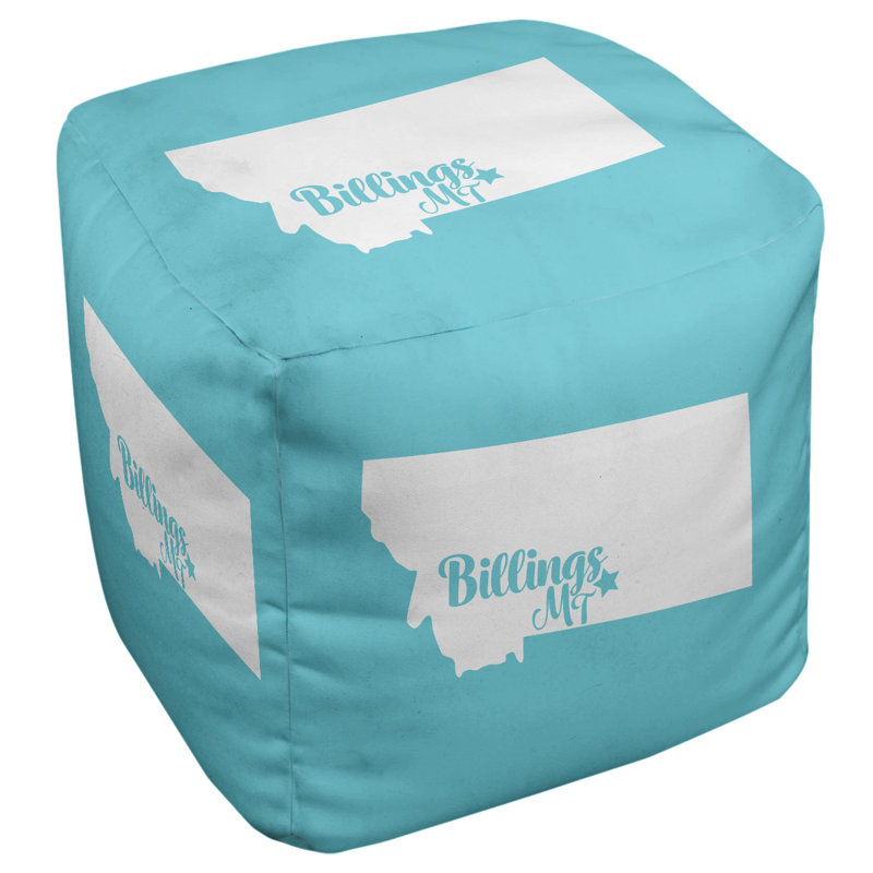 Repose-pieds cubique billings montana, Bleu sarcelle