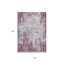 Tapis extérieur lavable abstrait 3 pi x 5 pi prune et ivoire