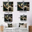 Or noir et marbre noir captivant - art abstrait sur toile, art mural abstrait noir, ensemble de 2-343977245-343977236-343977237