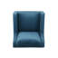 Chaise d'appoint contemporaine en velours bleu, design élégant pour la maison