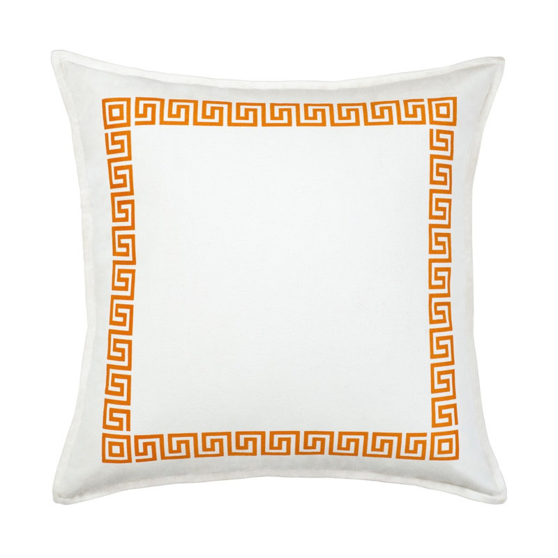  Coussin Greek Key, Orange