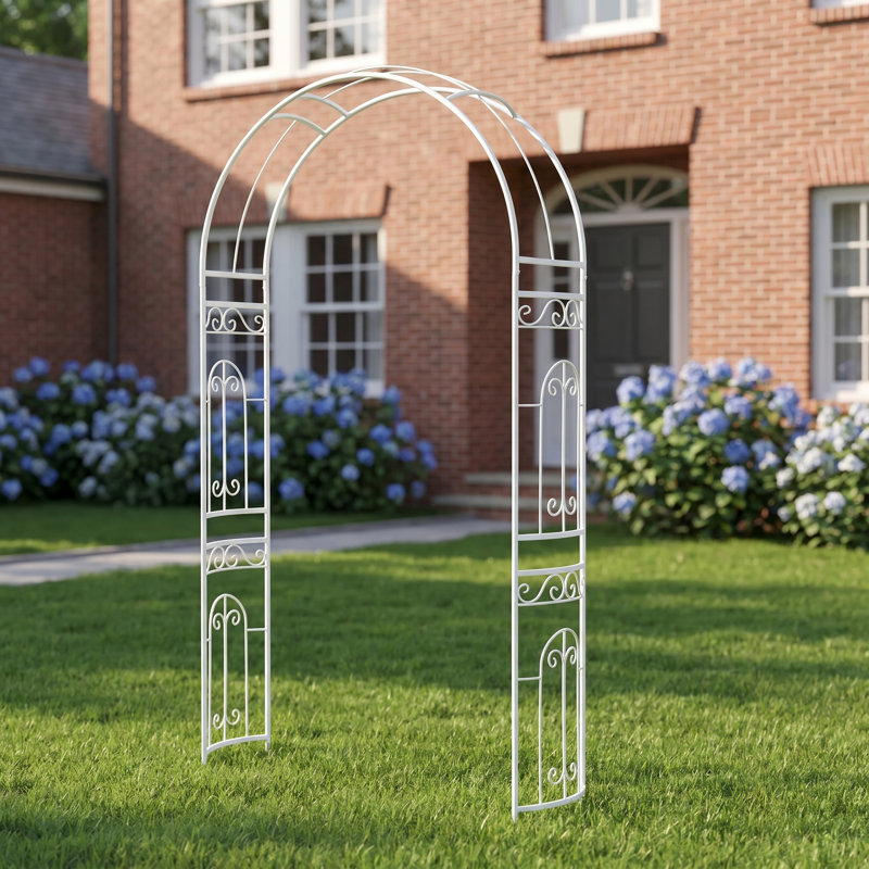 Treillis en fer Scendor, 87 po x 45 po, Blanc