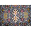 Tapis de couloir bleu en laine 2x10
