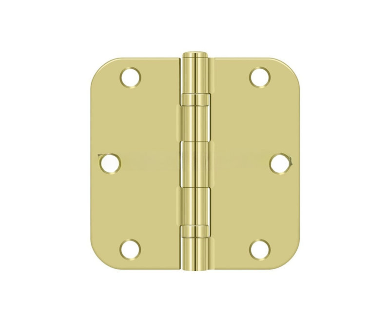 Steel Hinge, Polished Brass